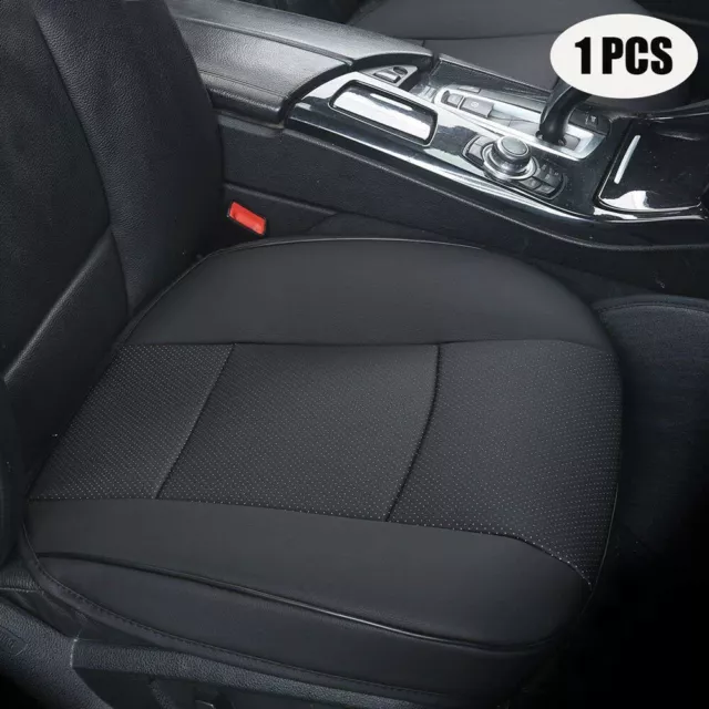 Universal PU Leather Deluxe Car Cover Seat Protector Cushion Front Cover Black