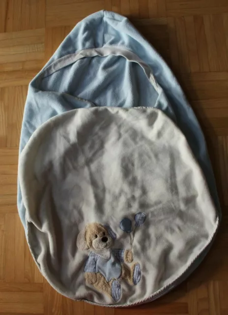 Sterntaler Babydecke, Einschlagdecke, Decke für Maxi Cosi blau Hund Henry