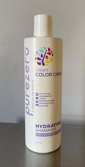 Pure Zero Beauty Purezero Clean Salon Series Color Care Hydrating Shampoo 12 Oz