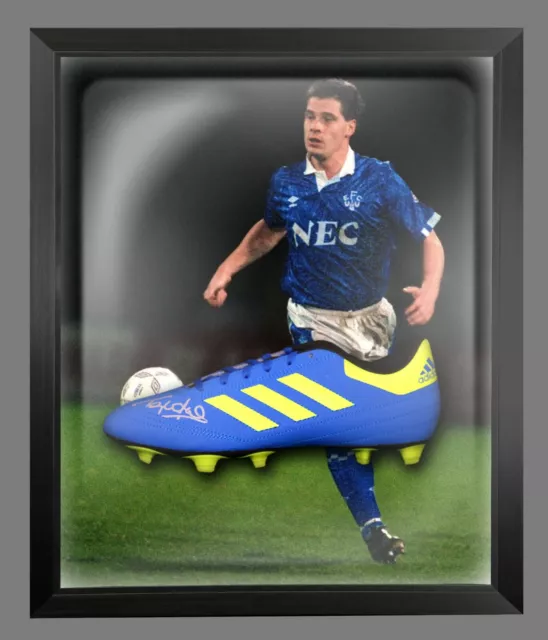 Tony Cottee Hand Signed Adidas Football Boot In An Acrylic Dome Frame : A