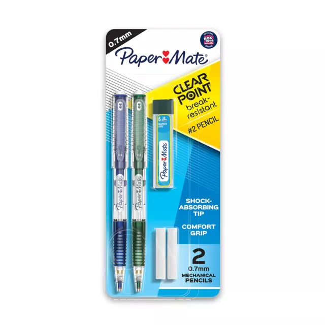 Clearpoint Break-Resistant Mechanical Pencils, HB 2 Lead (0.7mm), 2 Pencils (...