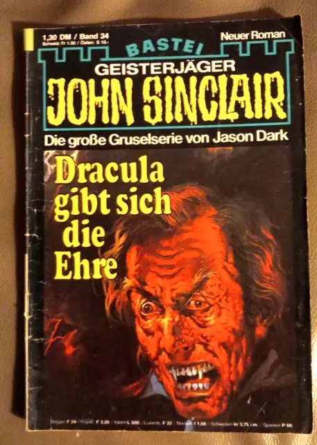 Geisterjäger John Sinclair - 1. Auflage - Band 34 - Dracula gibt sich die Ehre