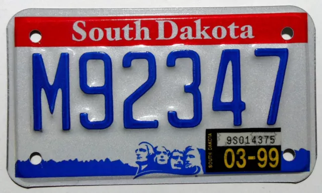 USA Nummernschild South Dakota mit Präsidenten als Motorradschild. S-1454.