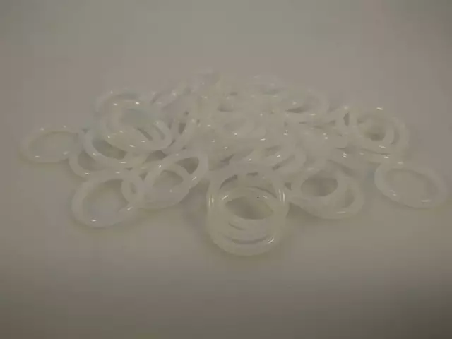 Anillos Ganchos Cortinas de Nailon Blancos 16,5 X 22MM Piezas 10