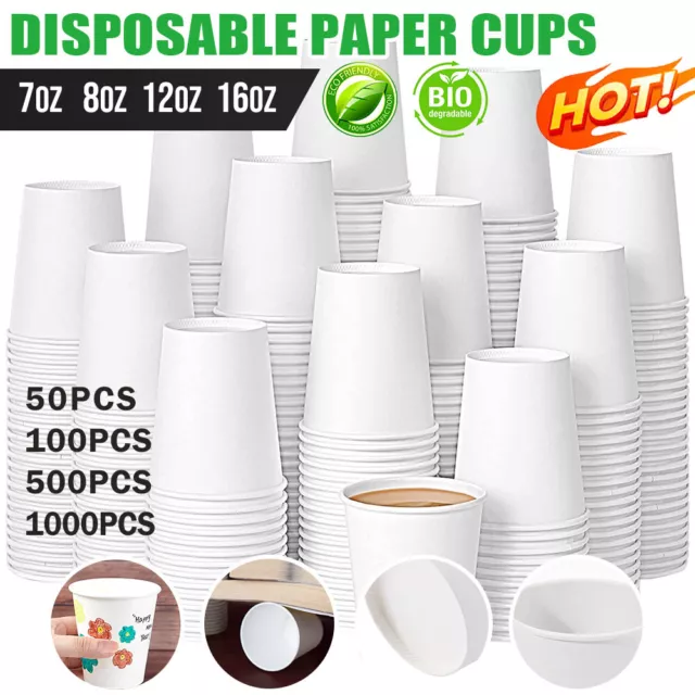 Disposable Coffee Cups 8oz 12oz 16oz Bulk Takeaway Paper Triple Wall Take Away