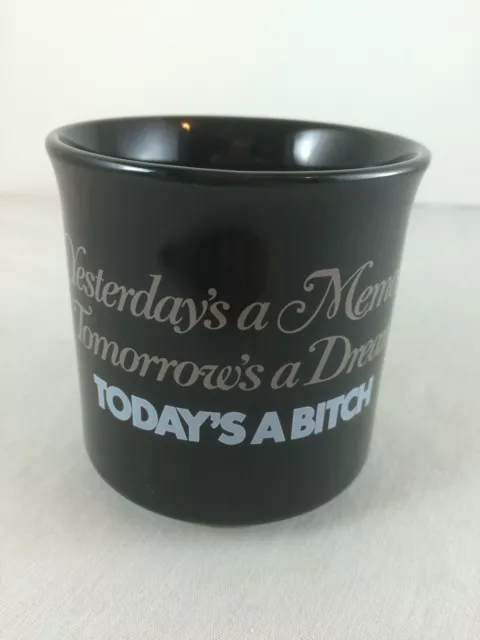Mug Yesterday's A Memory Tomorrow's A Dream Today's A Bitch Coffee Cup Black