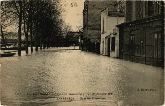 CPA Inondations 1910 CHARENTON Quai de Charenton (869411)