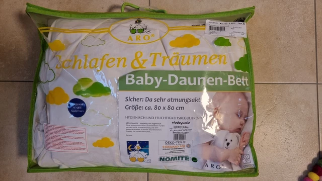 ARO Baby Daunendecke Bettdecke  - kein Lebendrupf Öko-Tex