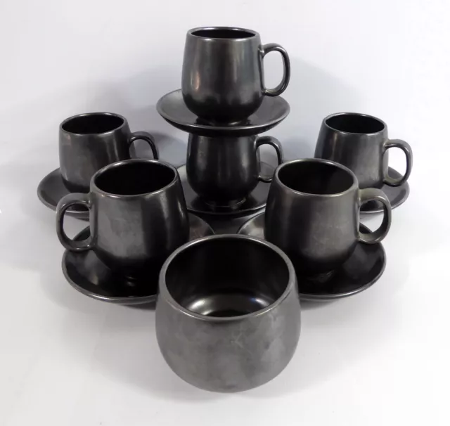 Black Prinknash Pottery Tea Cup & Saucer Set