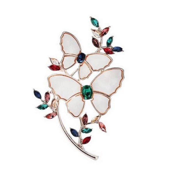 Broche Papillon Vintage T.W. - Bijou Femme Occasion, Style Rétro, Idéal Pour Customiser Vêtements
