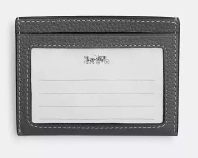 COACH MEN'S (OR Women's) Pebble Leather Slim Card Case in industrious ...