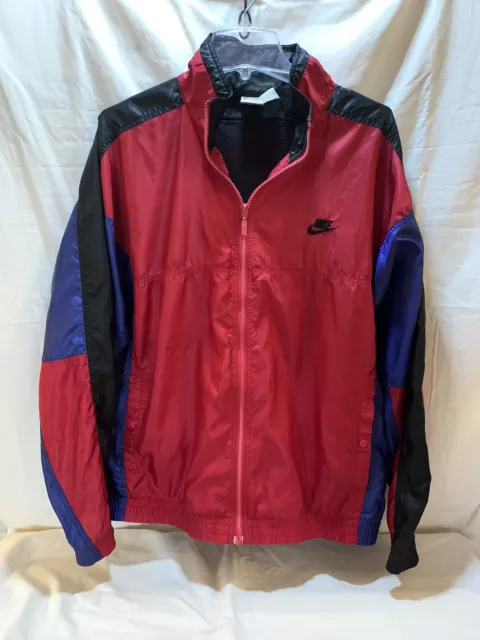 Vintage Early 90s Nike Color Block Windbreaker Jacket Men's Large As-Is