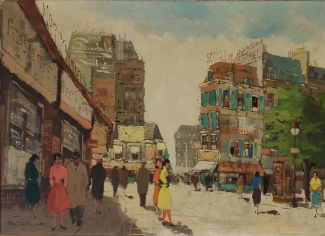 Hans MOLENAAR (XXe siècle)"Rues de Paris" Huile sur toile