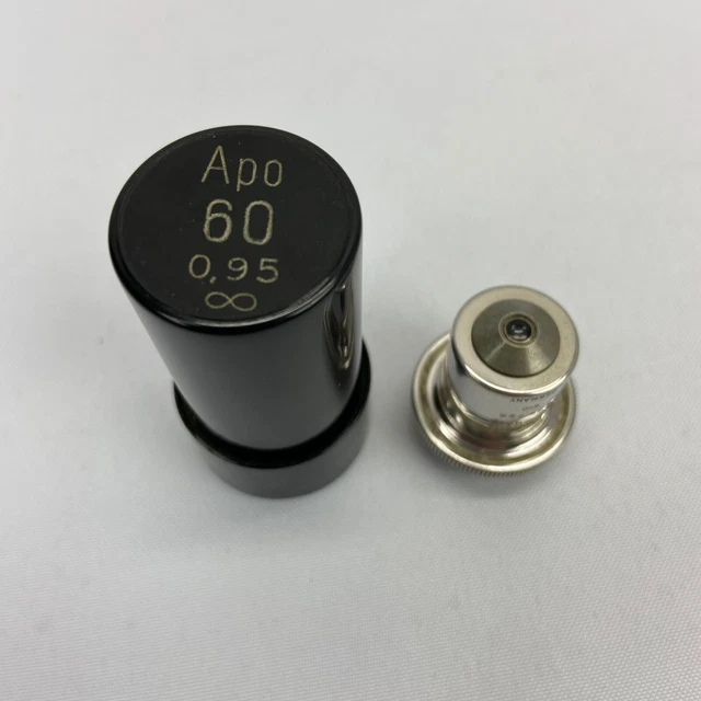 Vintage Carl Zeiss Jena Apochromat Objective Lens For Microscope 60 0.95