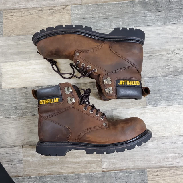 Bottes De Travail Caterpillar Second Shift - Homme, Semelle Acier, Cuir Pleine Fleur