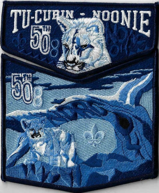 Boy Scout OA 508 Tu-Cubin-Noonie Lodge 2004 NOAC 50th Anniversary Flap Set