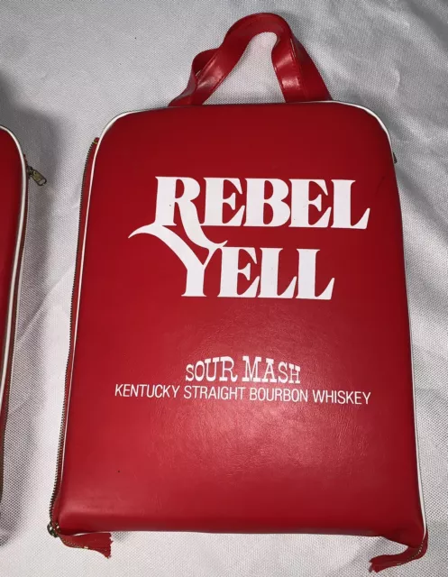 I5 Vtg Rebel Yell Sour Mash Kentucky Bourbon Whiskey Spell Out Red Stadium Seats 2