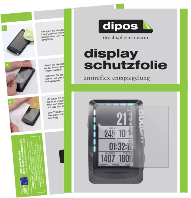 3x Schutzfolie für Wahoo Elemnt GPS matt Displayschutzfolie Folie Display Schutz