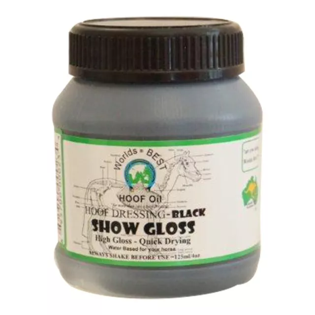 Show Hoof Gloss Clear or Black 125ml