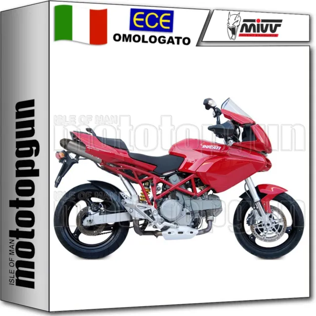 Mivv 2 Scarico Us Omologato Oval Titanio Cc Ducati Multistrada 1100 2007 07