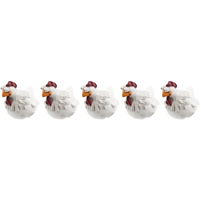 5pcs  rooster statue Outdoor Harz Dekor Yard Harz Huhn Figur Hausgarten Orname