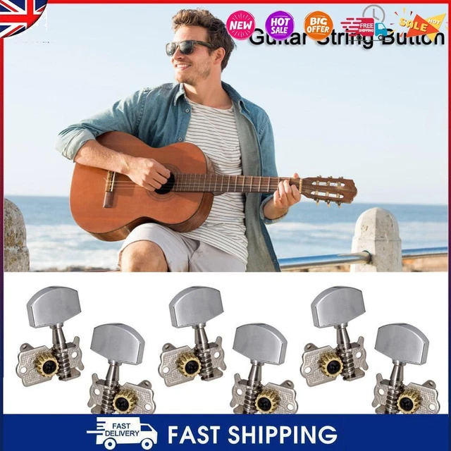 6pcs Guitar 3L 3R Open String Button Tuning Pegs Machine Head Key Peg Knobs #C