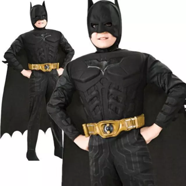 Batman Kostüm Deluxe Jungen Dunkel Ritter Superheld Kostüm Kinder