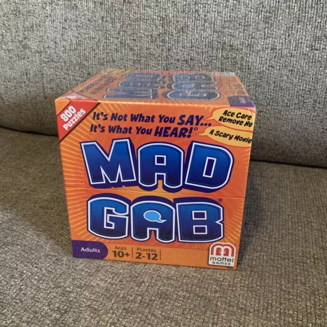 MAD GAB Party Game Mattel 2-12 Players 10+ Yrs FAMILY FUN - BRAND New, SEALED