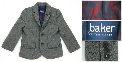 Baker By Ted Baker Wool Tweed Sport Coat Jacket Boys Size 3Y Years MINT! $50