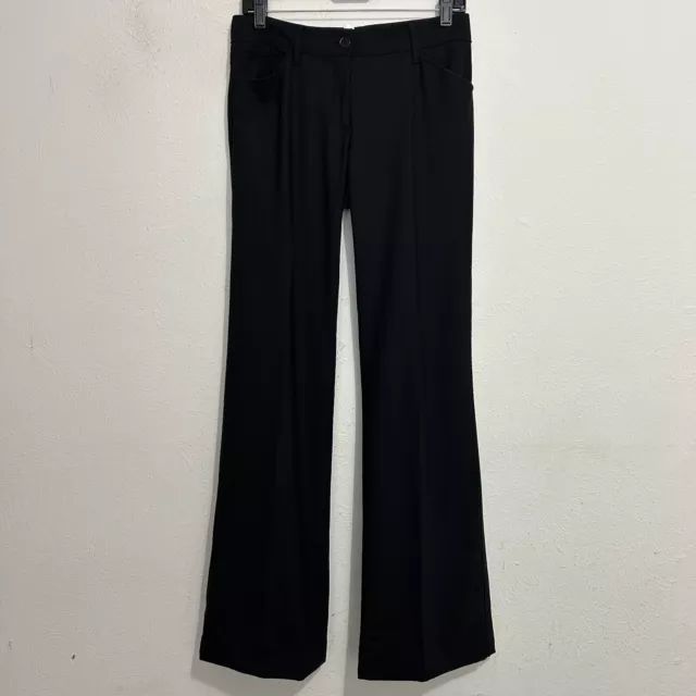 Dolce & Gabbana Women's Black Wide Leg Pants Trousers 97% Wool  Blend Sz 38 / 2