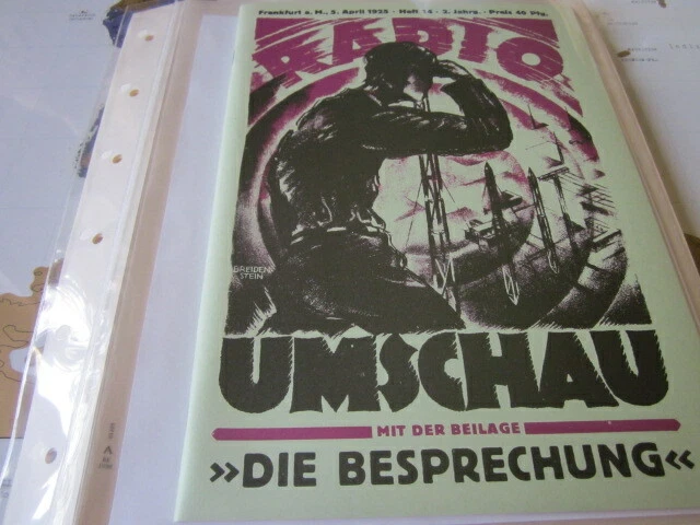 Rundfunk Edition 1 Radio Umschau Zeitschrift 1925