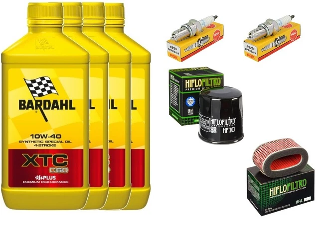 Kit Tagliando Bardahl Per Yamaha N-Max 125 (2015-2017): Olio XTM Synt 10W40, Filtro Aria Hiflo E Candela NGK