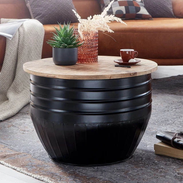 Table Basse en Fer forgé, Plateau en Verre trempé, Structure en métal Massif, Style Simple et Moderne, utilisé dans Le Salon, Chambre à Coucher, Balcon, octogone, Or