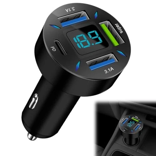 Adaptateur Allume-cigare Triple USB 12-24V - 2 Ports 3.1A + 1 Port 1.0A - Charge Rapide - NEUF