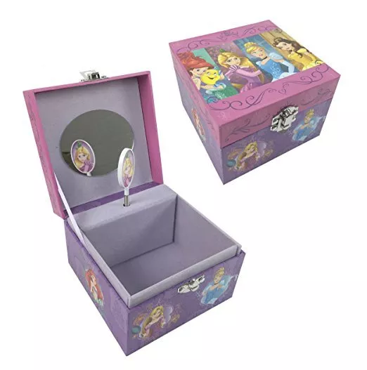 Girls Childrens Disney Princess Frog Musical Jewellery Trinket Keepsake Box