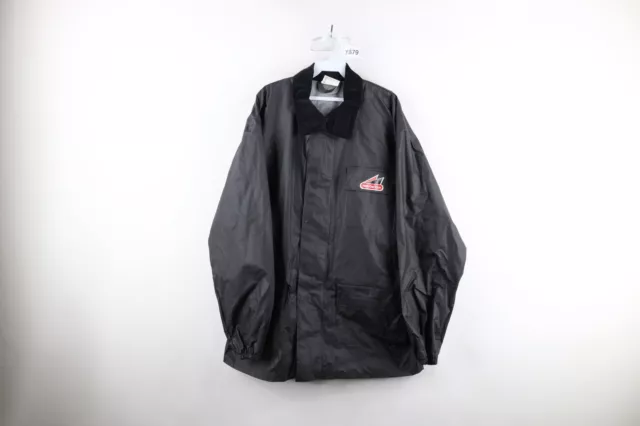 Chaqueta de Lluvia de Colección Hein Gericke Para Hombre Grande Hechizada Impermeable Motocicleta Negra