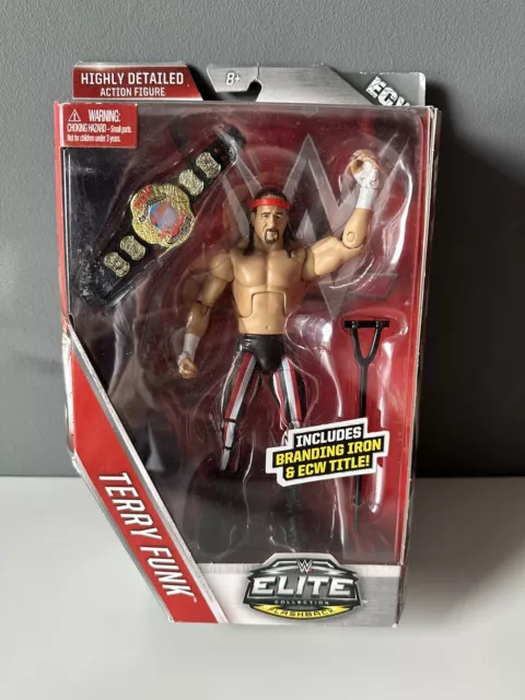 WWE Mattel Elite Series 41 Terry Funk Action Figure with ECW Belt