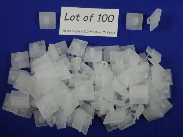 100 Qty Drop Ceiling Track Grid Tile Snap Clip Hook Hinged Signage Banner Supply