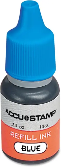 090682 ACCU-STAMP Gel Ink Refill Blue 0.35 Oz Bottle