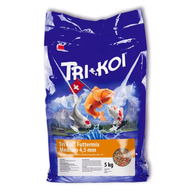 Tri Koi® Futtermix 5 - 30 kg / 4,5 mm Koifutter Fischfutter Futter Mix Koi Teich