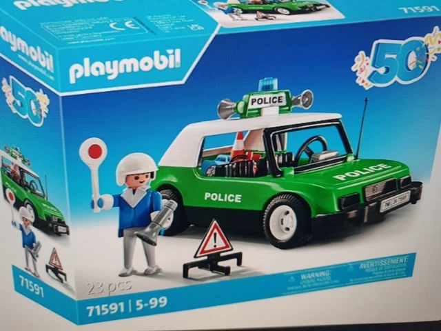 123 PLAYMOBIL Voiture de Police 6737 SET COMPLET avec Policier