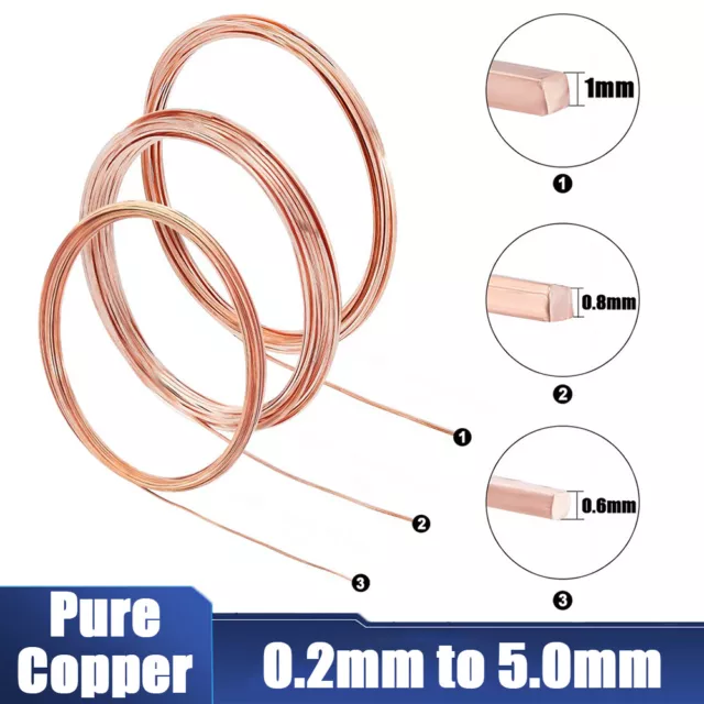 Copper Wire Round Solid Bare Uncoated 0.2mm 0.3mm 0.4mm 0.5mm 0.6