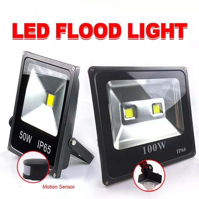 LED Floodlight 50W 100W 3500/6500K Garden Waterproof Flood Spotlight AU Plug