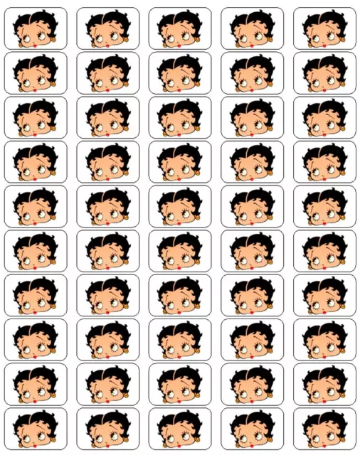 50 Betty Boop Envelope Seals / Labels / Stickers, 1" by 1.5"