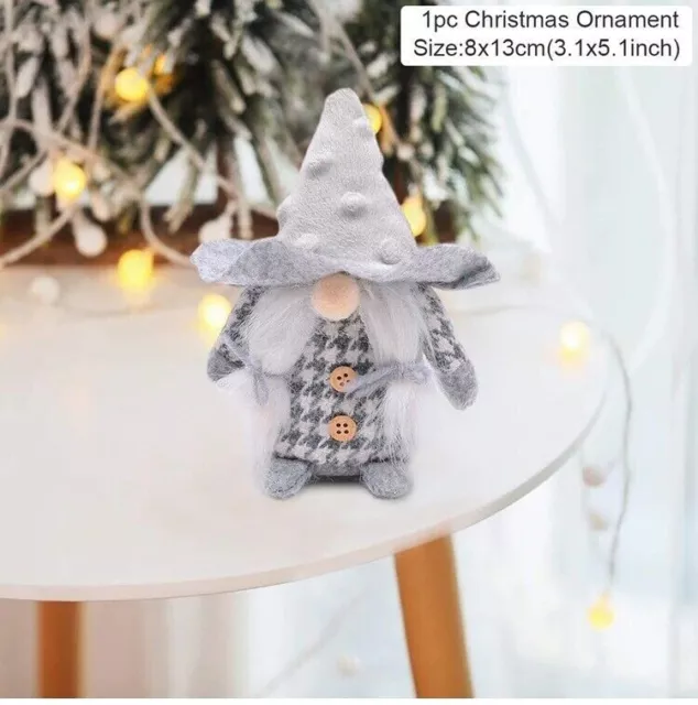 Poupée de Navidad Sin Cara,Decoraciones para Casa, Navidad – 15 10CM Gris