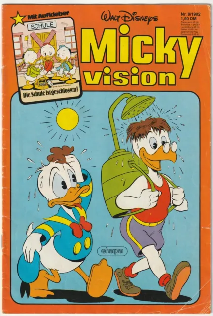 ✪ MICKYVISION #8/1982 ohne Beilage/Aufkleber, Ehapa/Disney COMICHEFT Z2