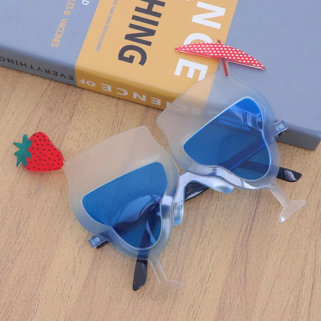 Novelty Eyeglass Strawberry Cocktail Cup Funny Eyewear Sunglass Party Costume