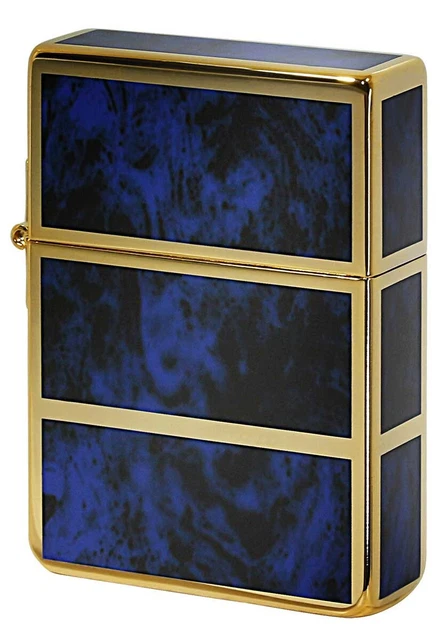 ZIPPO Oil Lighter Limited 1935 Reprint Replica Zippo Gold & Blue Cool 4-sided
