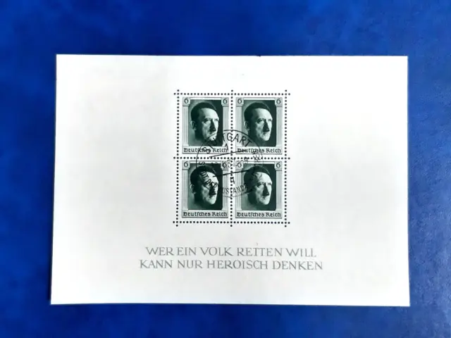 Germany Stamps Deutsches Reich Adolf Hitler 1937 Block 7 Mi. Nr. 646 (18277)