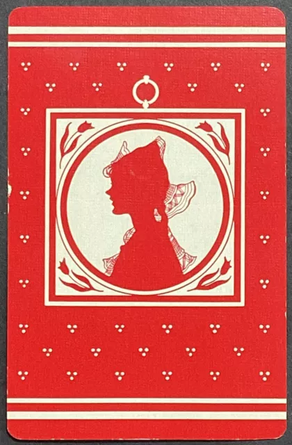 Pretty Lady Silhouette Vintage Single Swap Playing Card King Spades